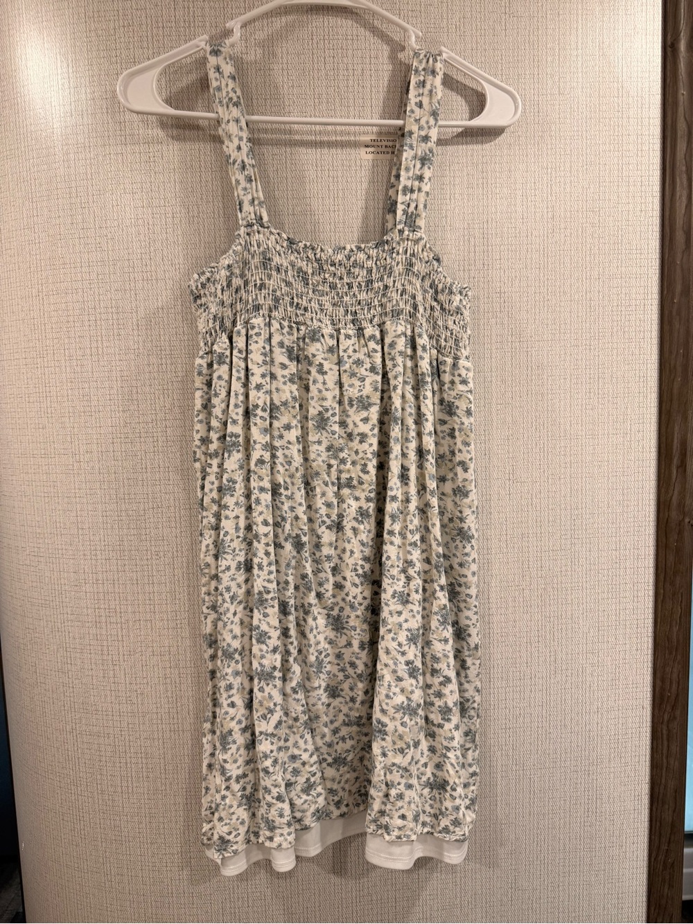 Marshalls White Mini Dress with Light Blue Floral Print